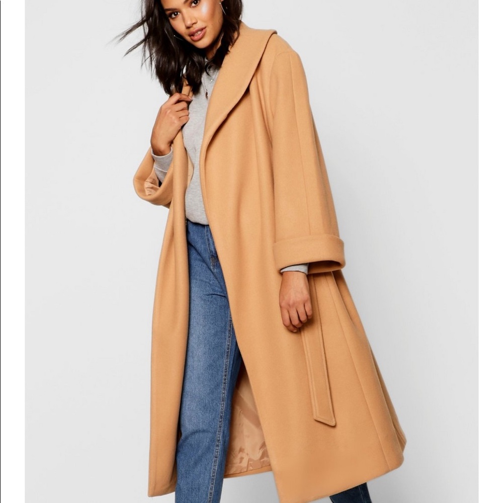 Boohoo oversized robe coat